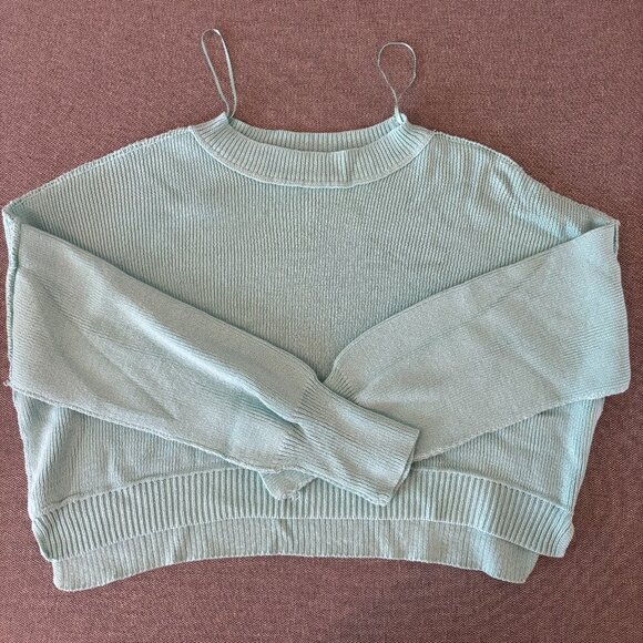Mint Cropped Knit Sweater – Pink Rose – Size M - Picture 1 of 7